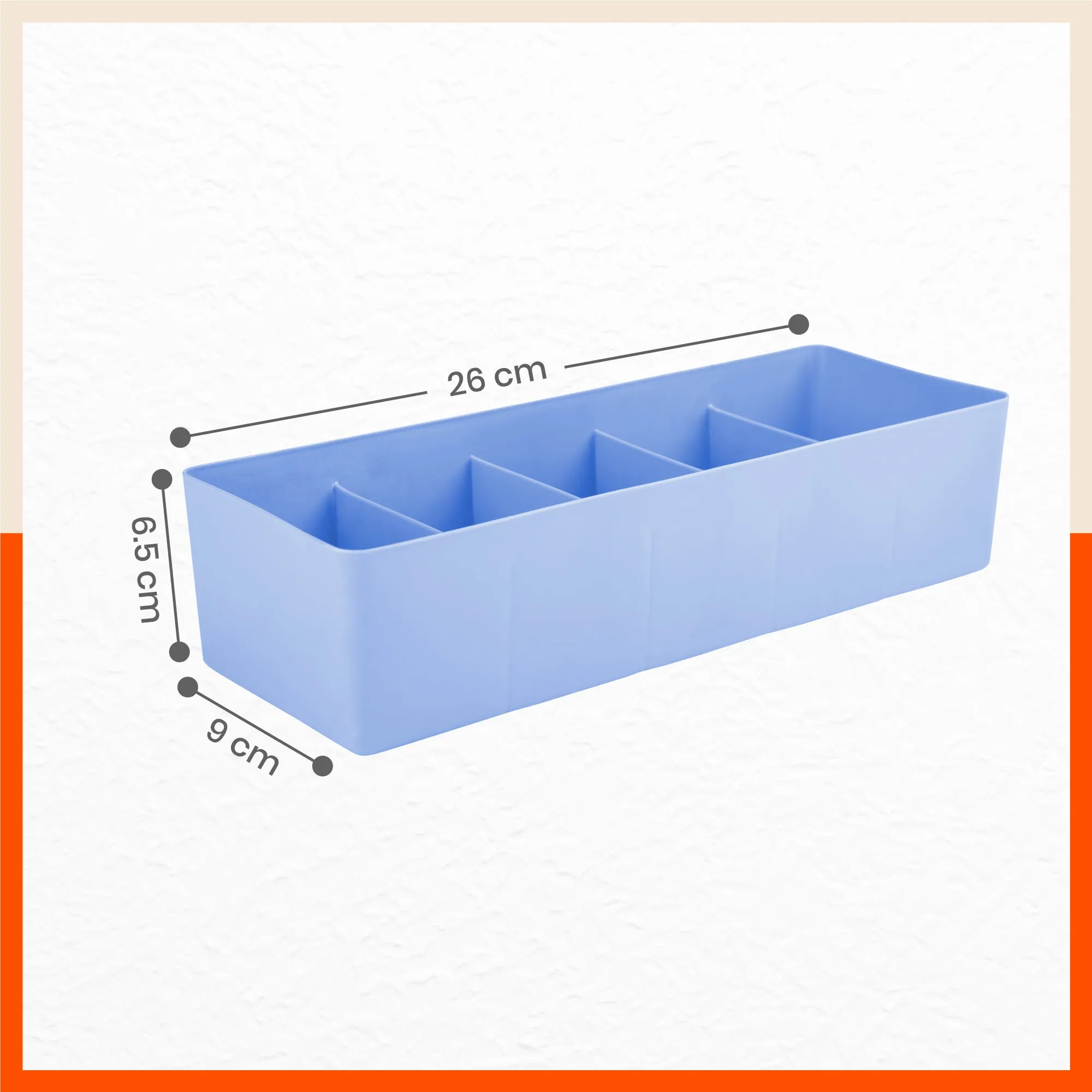 Stomo Dori Multi-Purpose Stackable Drawer Organizer For Home | Sky Blue - Set of 8