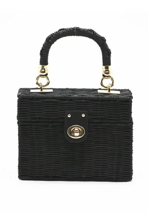 Straw Crossbody Tote Clutch Bag