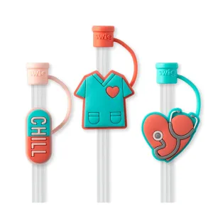Straw Topper Set - Scrub Life