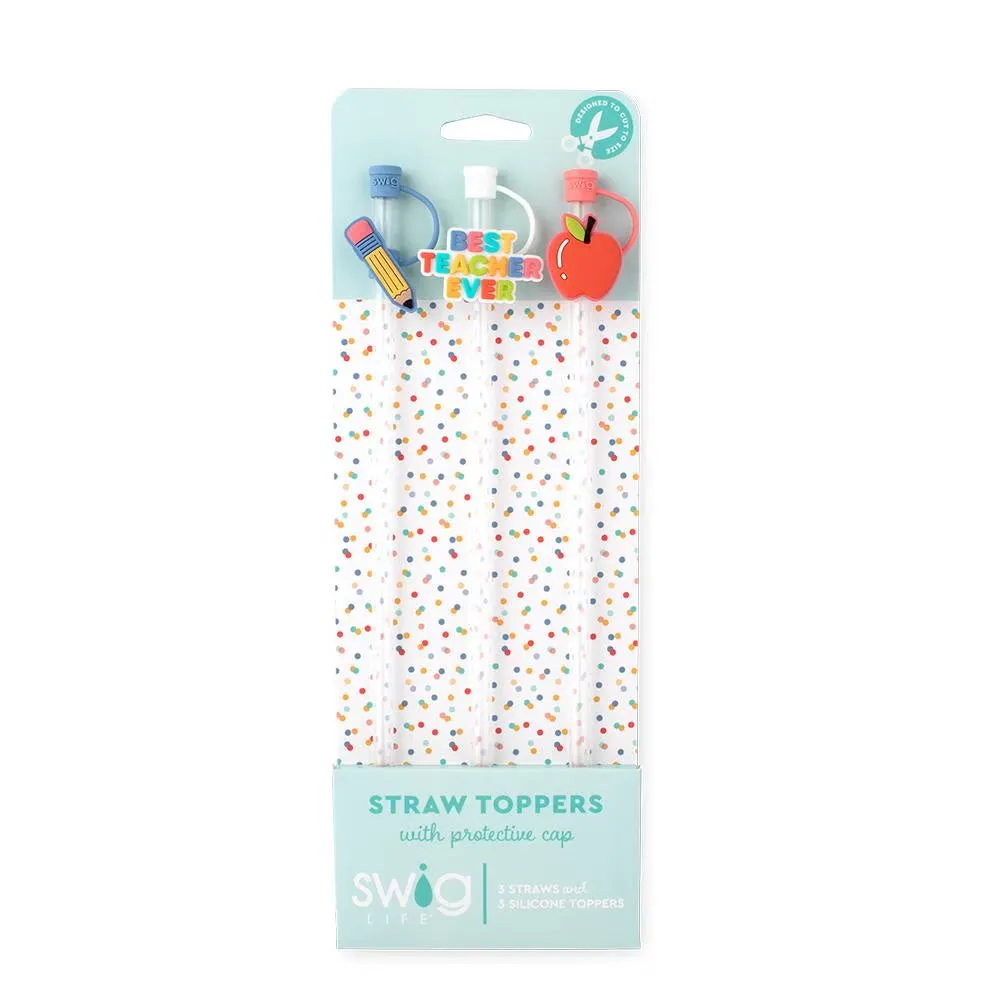 Straw Topper Set - Teacher Life