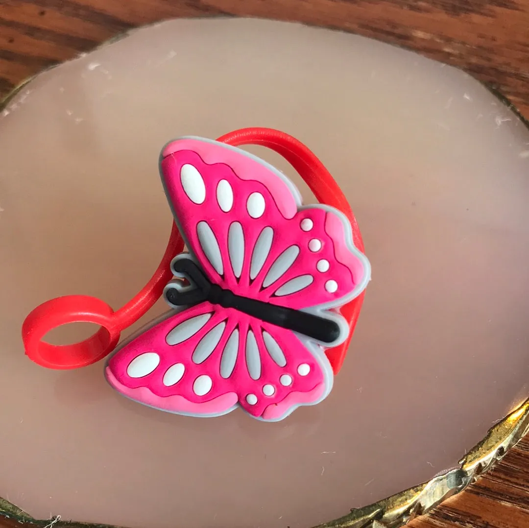 Straw Toppers-Butterflies