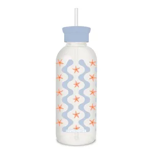 Studio Oh! - Riding the Waves Glass Water Bottle with Straw