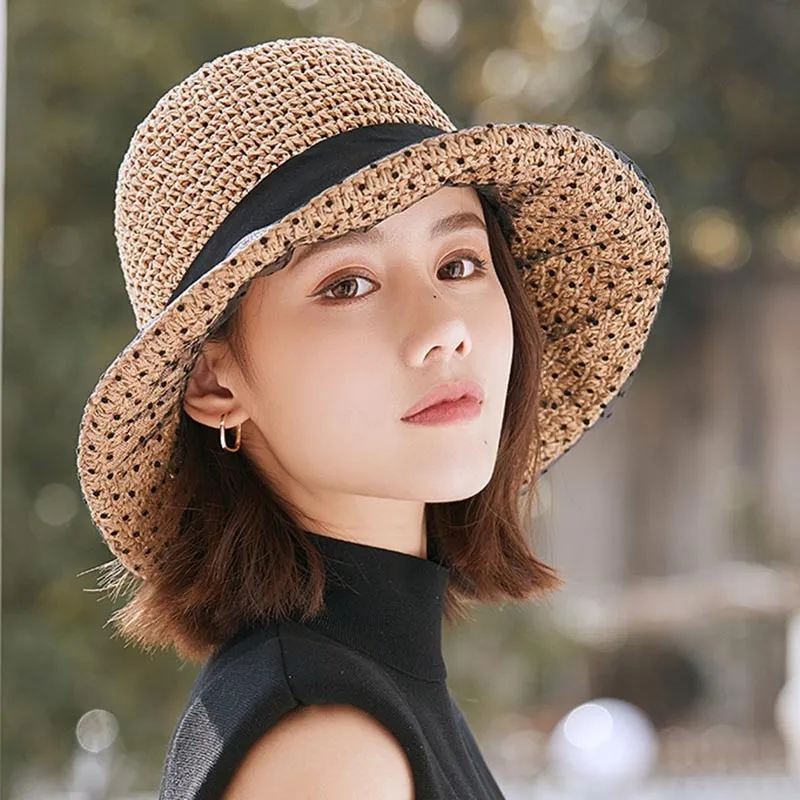 Summer Boho Paper Grass Fisherman Hat - New