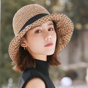 Summer Boho Paper Grass Fisherman Hat - New