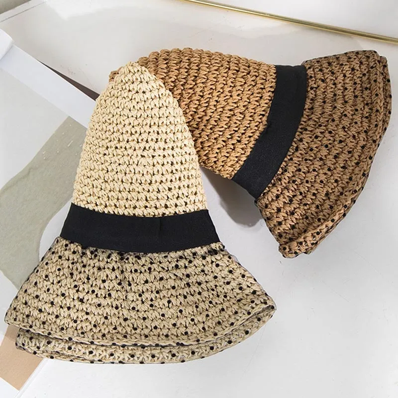 Summer Boho Paper Grass Fisherman Hat - New