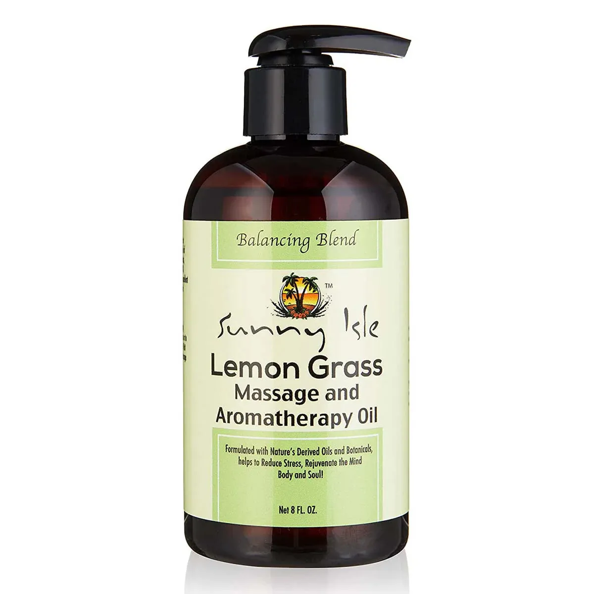 SUNNY ISLE Lemongrass Massage Oil 8oz
