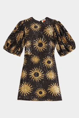 Sunny Mood Sequin Mini Dress in Black