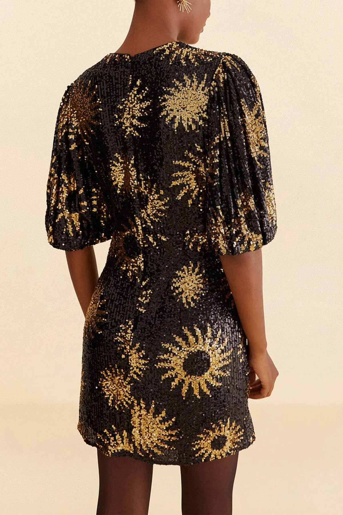 Sunny Mood Sequin Mini Dress in Black
