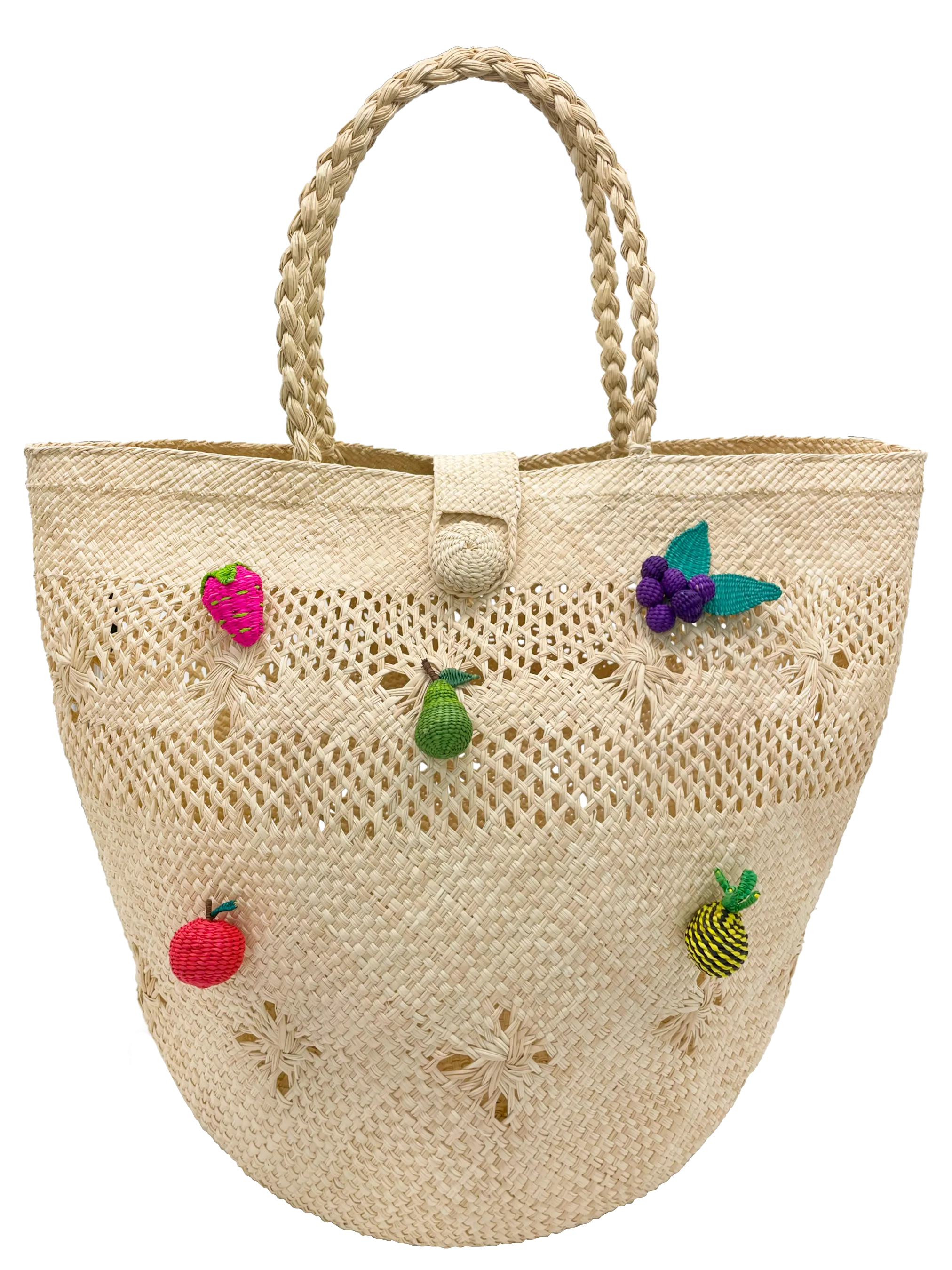 SunnyFruit Straw Tote