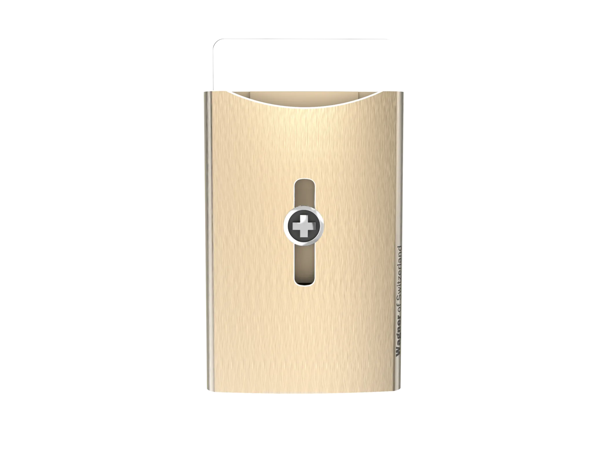 SWISS WALLET ICE, Cardholder Money-clip, brushed champagne