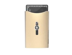 SWISS WALLET ICE, Cardholder Money-clip, brushed champagne