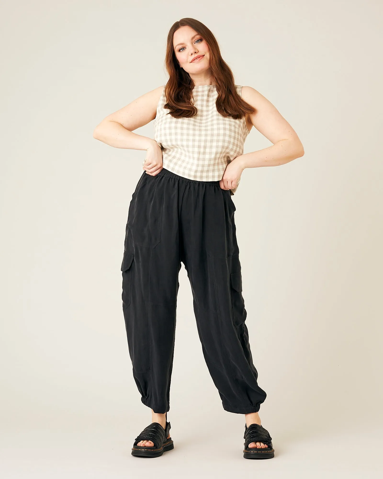 Sylvie Cupro Trouser - Black