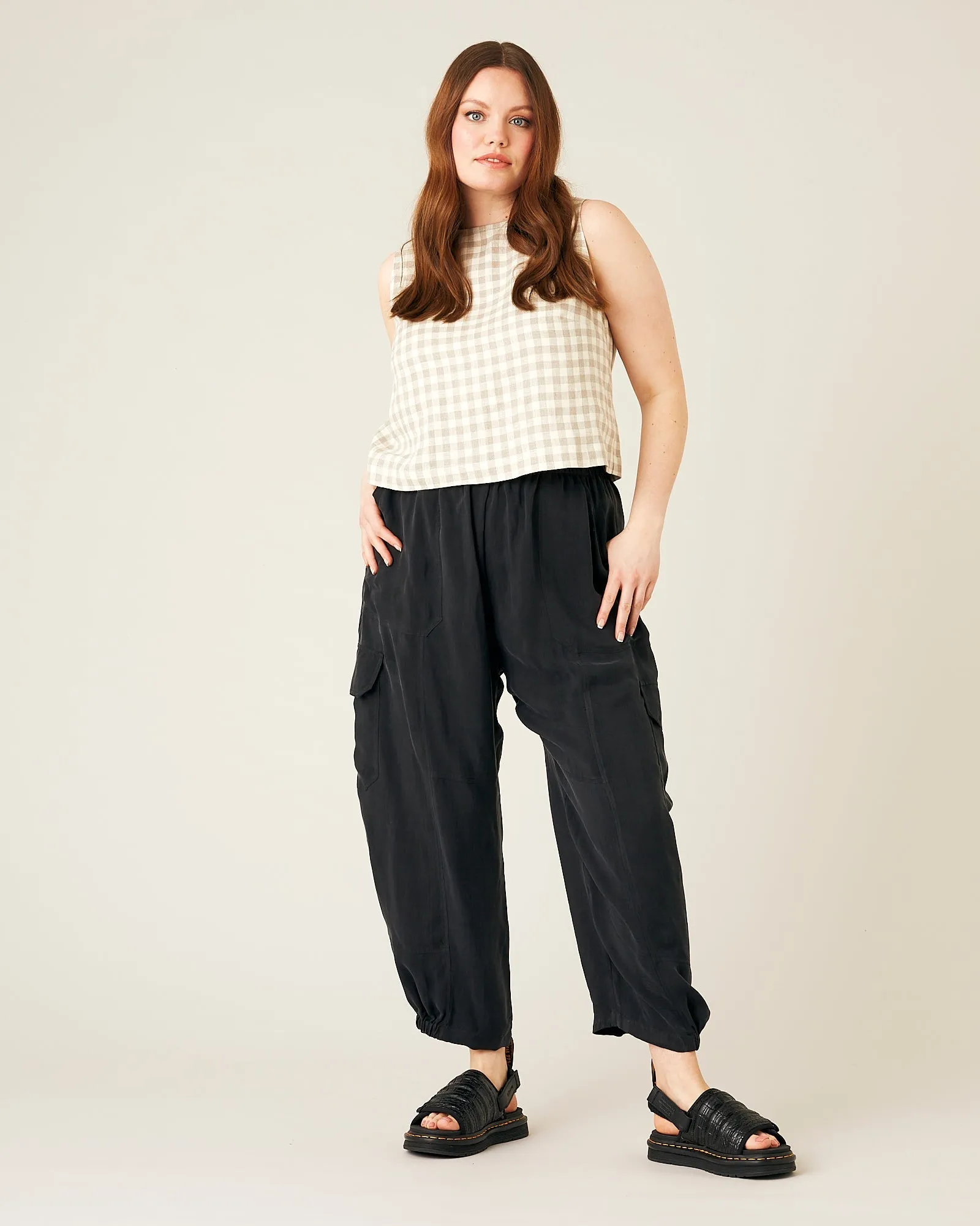 Sylvie Cupro Trouser - Black