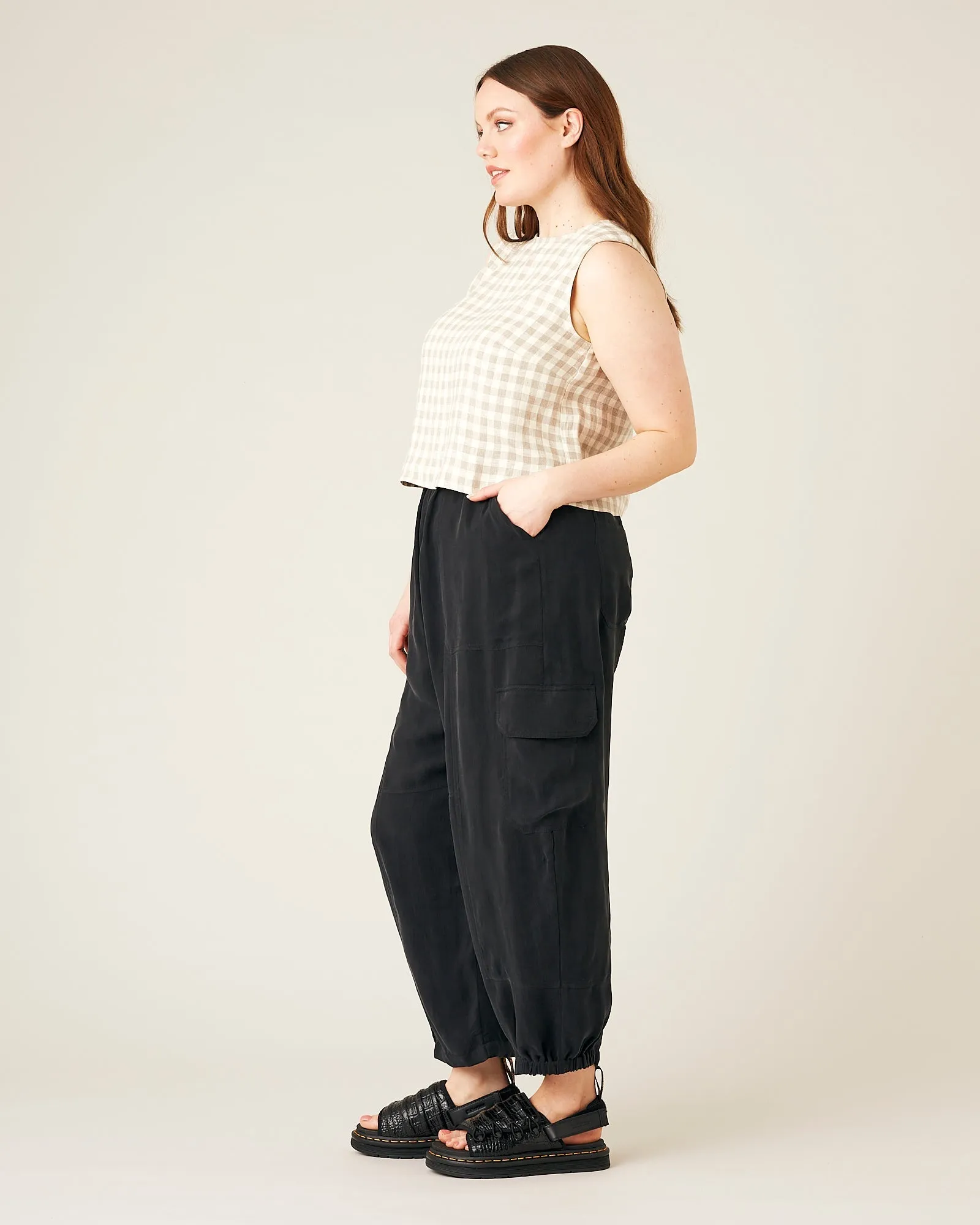 Sylvie Cupro Trouser - Black