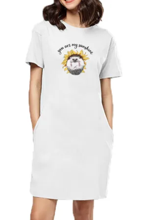 T-shirt Dress With Pockets - Sunny Side Up (1 Colour) (Slim Fit)
