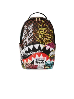 Tagged Up Sharks In Paris Backpack - Multicolor