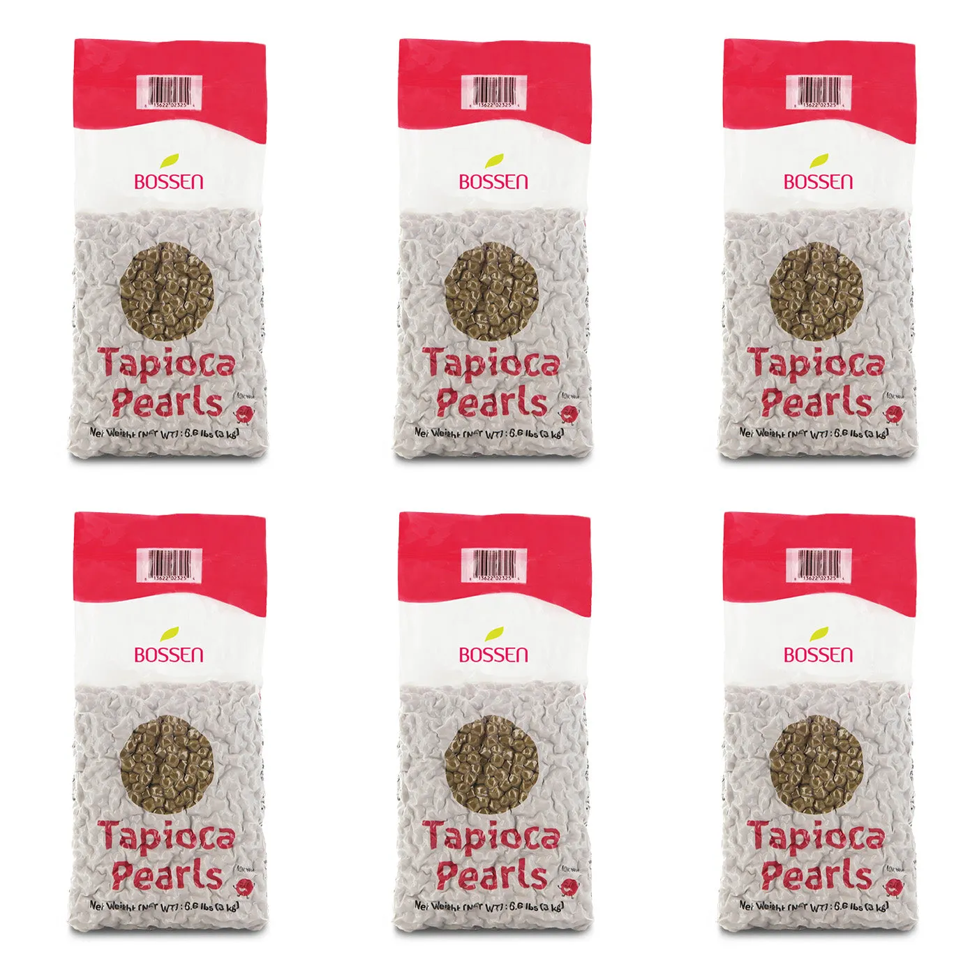 Tapioca Pearls Boba - Bossen Boba (3kg) | Case of 6 Bags | 60 Cases to a Pallet | Tapioca Pearls Foodservice Canada