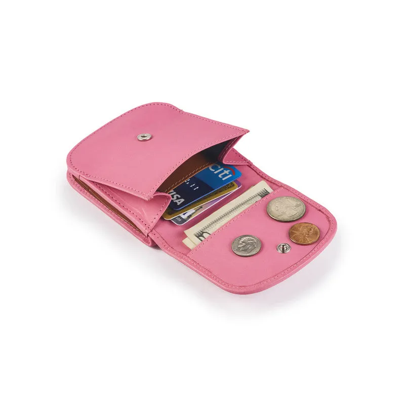 Taxi Wallet® Soft Leather (Cherry Blossom) - Compact, Front Pocket Folding Wallet - For Cards, Coins, Bills, ID (Men & Women)