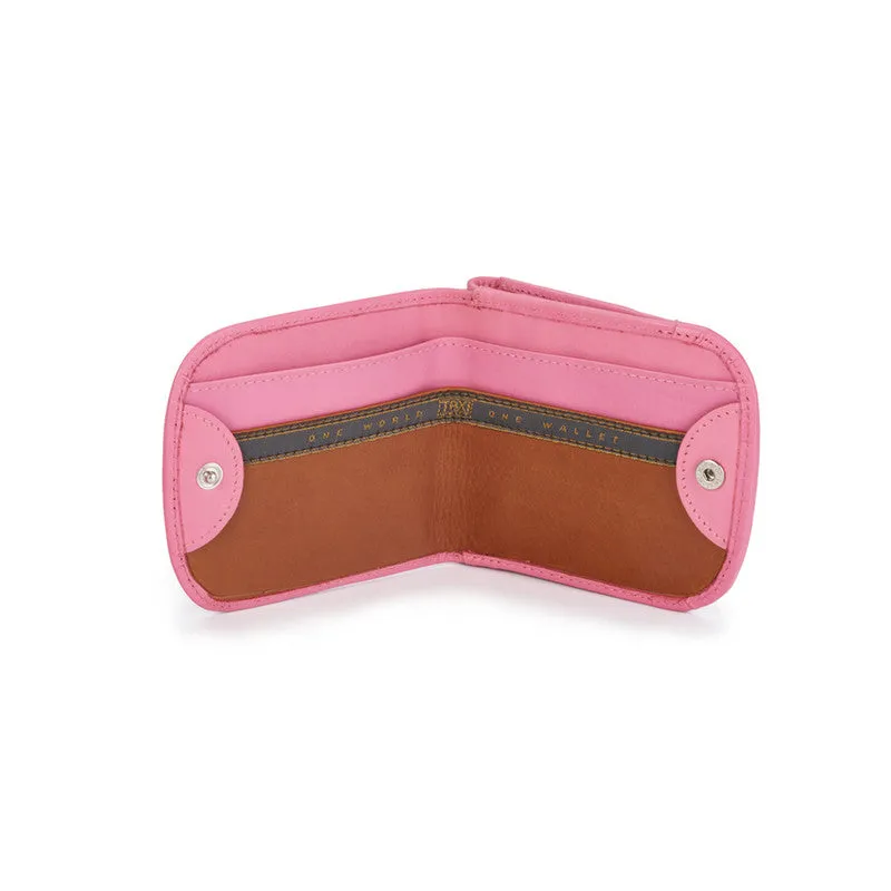 Taxi Wallet® Soft Leather (Cherry Blossom) - Compact, Front Pocket Folding Wallet - For Cards, Coins, Bills, ID (Men & Women)