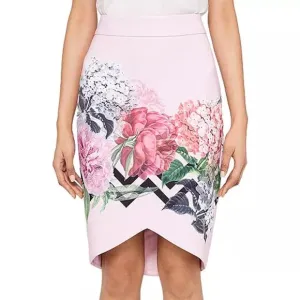 Ted Baker Pink Soella Palace Garden Floral Pencil Skirt Size 1