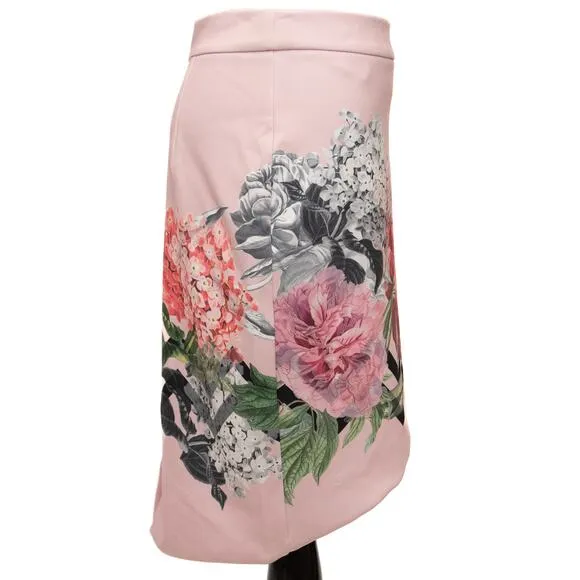 Ted Baker Pink Soella Palace Garden Floral Pencil Skirt Size 1