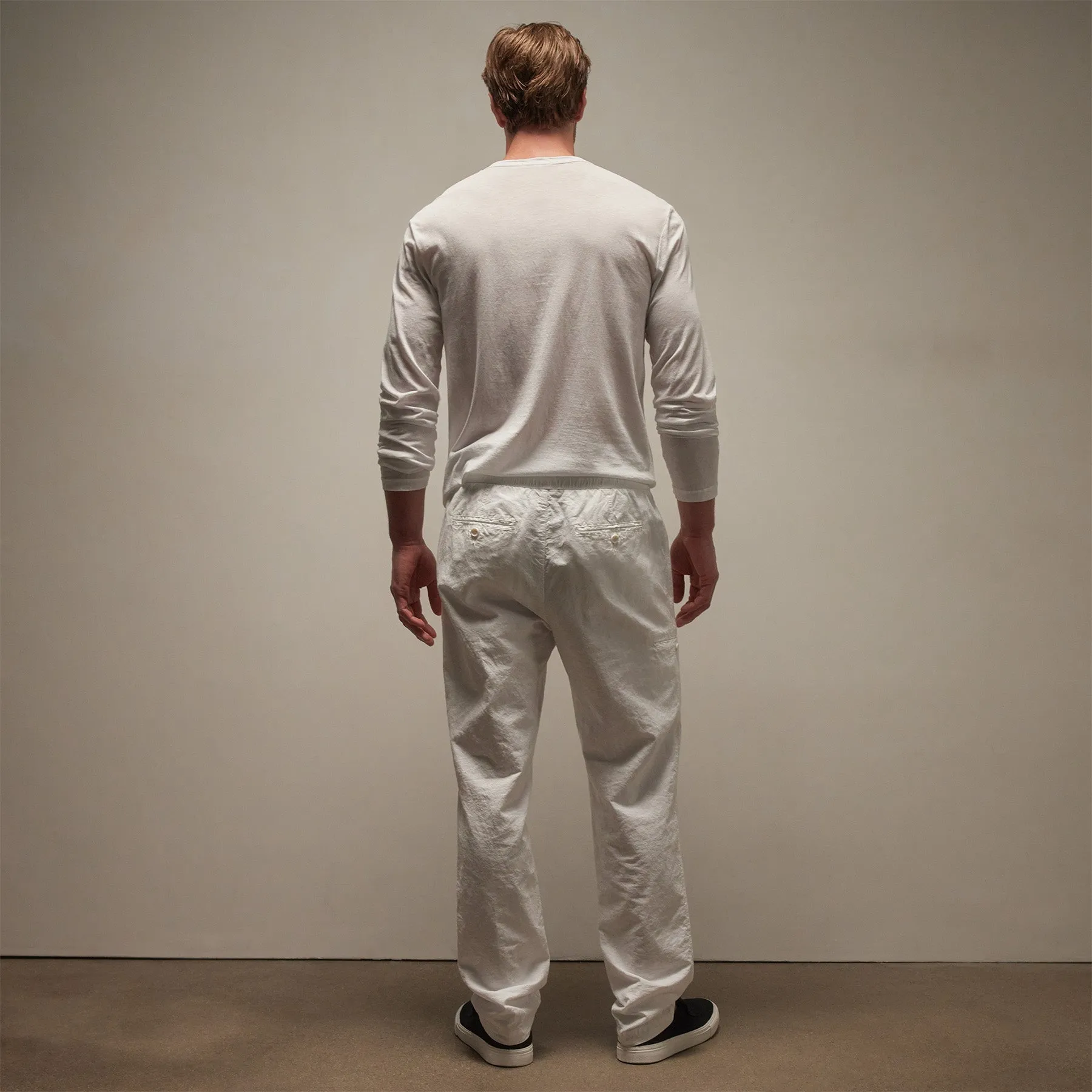Textured Relaxed Pant - White