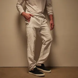 Textured Relaxed Pant - White