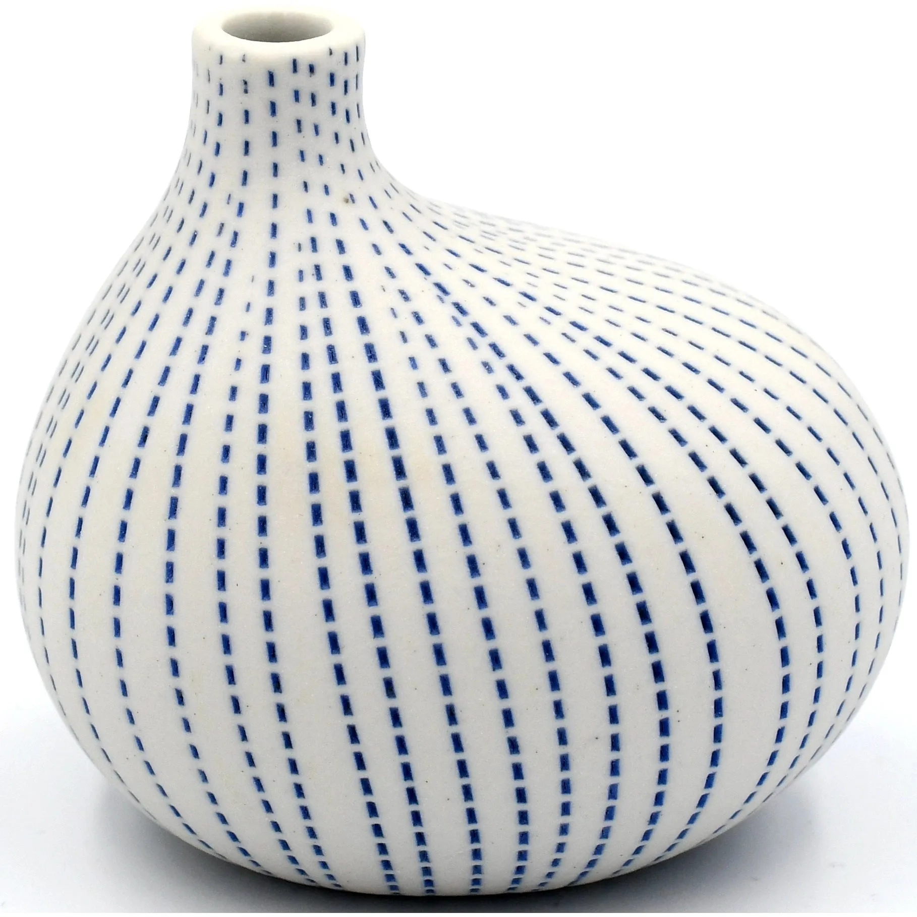 Thai Vase, Omo Mini Blue Stipple