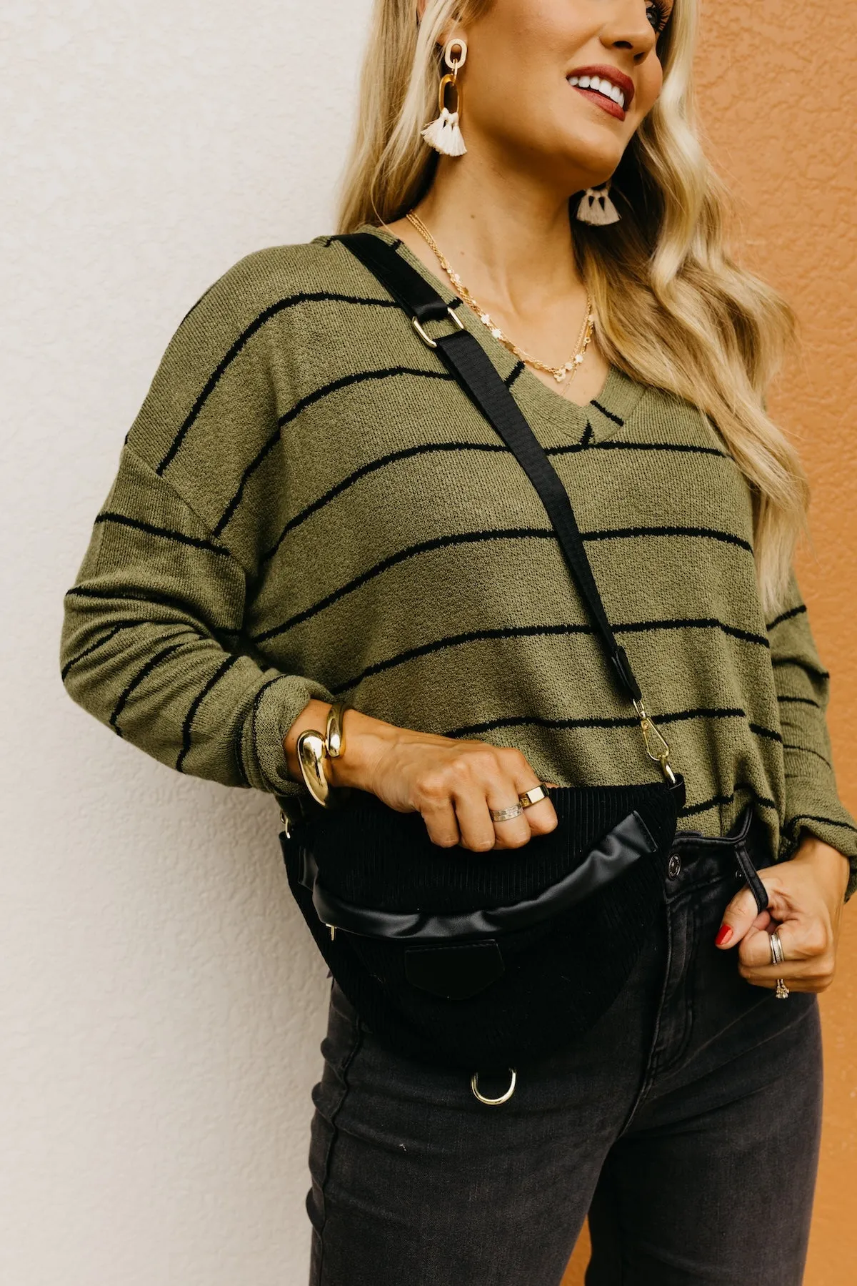 The Haylie Corduroy Sling Bag
