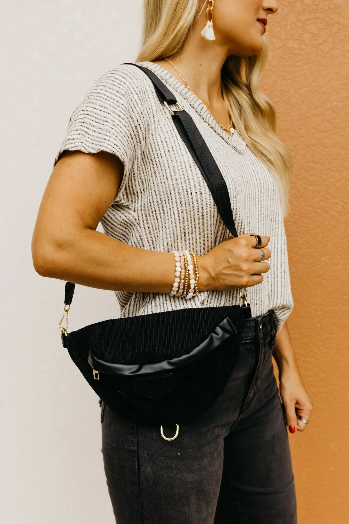 The Haylie Corduroy Sling Bag
