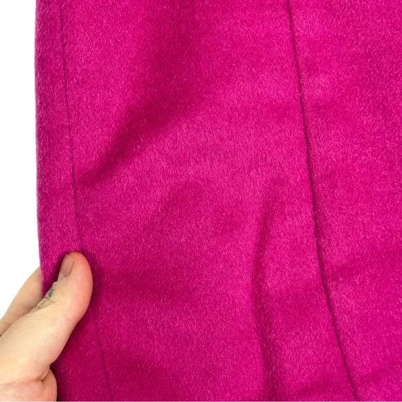 The Limited Textured Fur Wool Blend A Line Lined Career Mini Pencil Skirt Pink