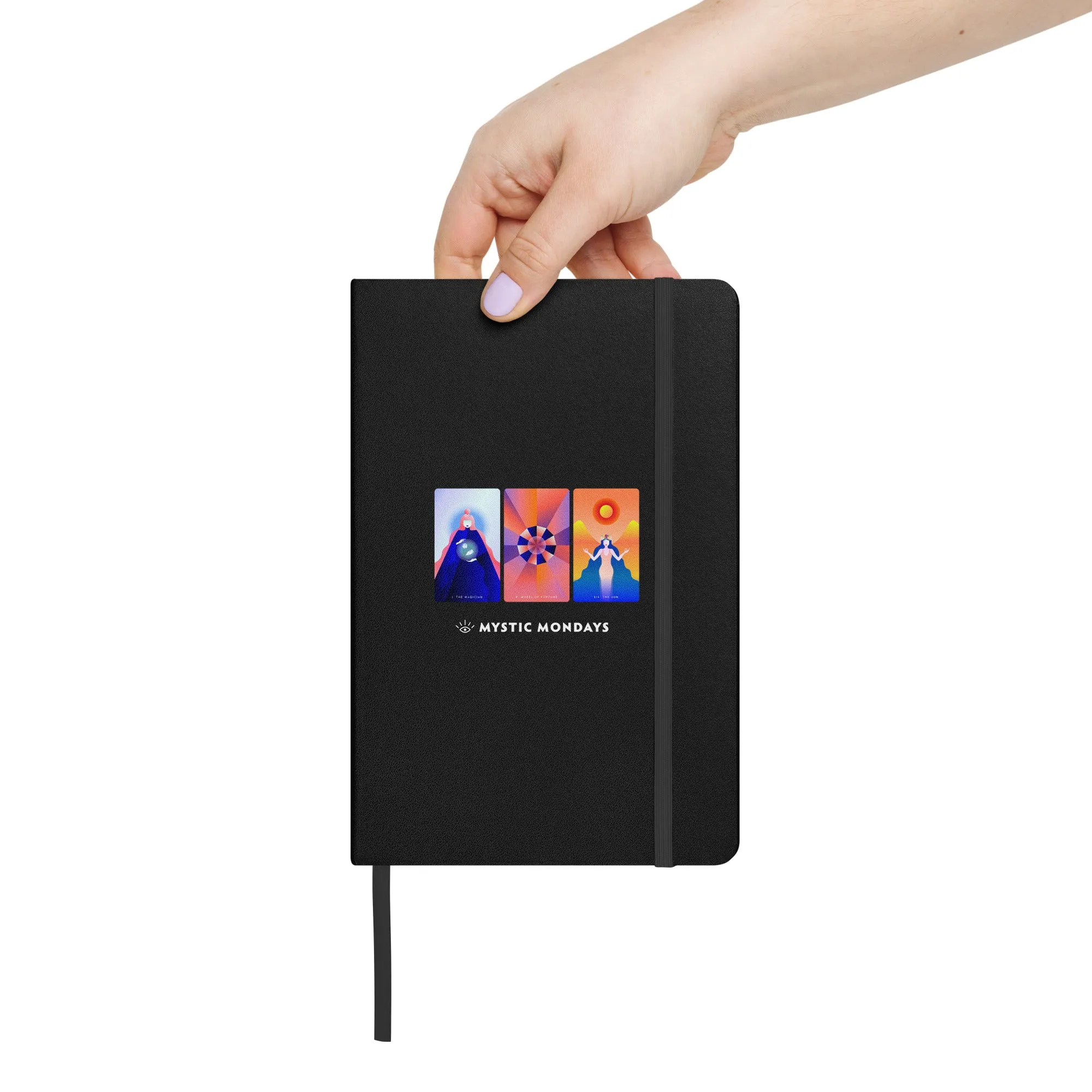 The Magician, Wheel of Fortune, and The Sun Hardcover Journal