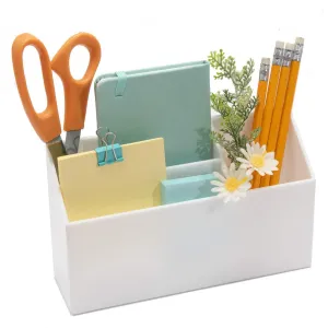 The Most Sturdy Hanging Organizer - with Powerful Suction Cups and 3 Compartments for Storage for Your Locker, Whiteboard, Fridge and Office Accessories
