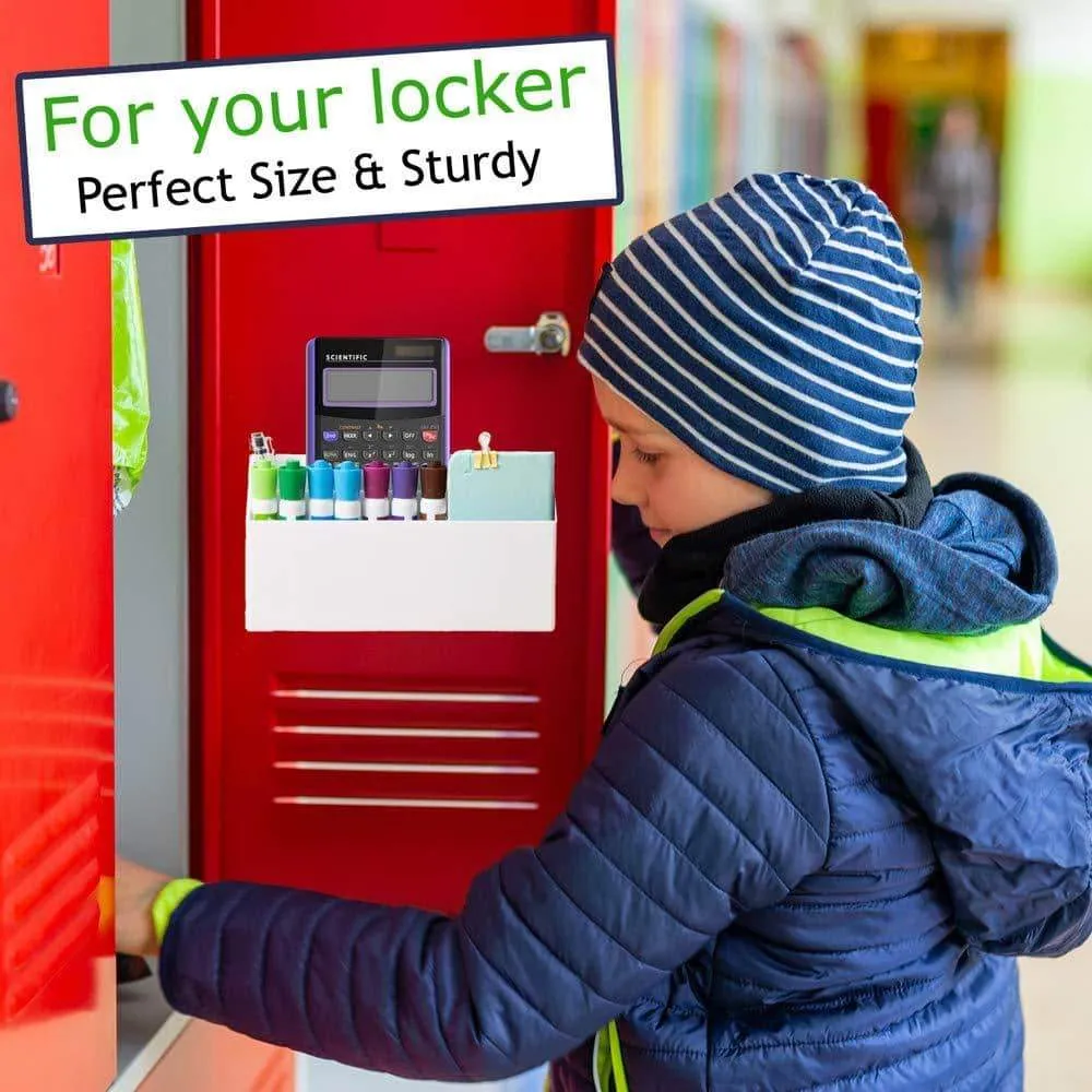 The Most Sturdy Hanging Organizer - with Powerful Suction Cups and 3 Compartments for Storage for Your Locker, Whiteboard, Fridge and Office Accessories