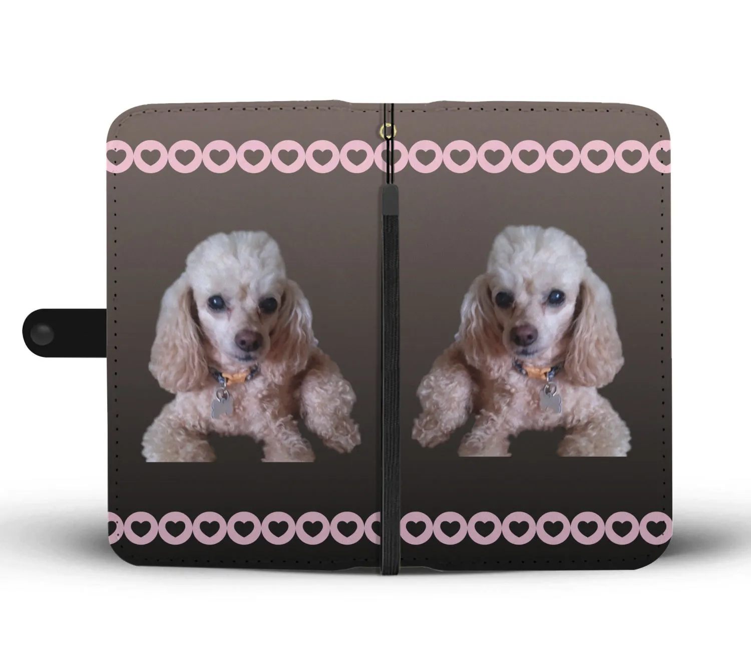 Toy Poodle Phone Case Wallet - Apricot