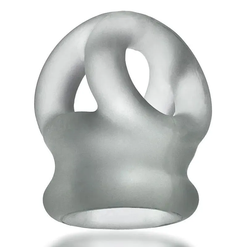 Tri Squeeze Cocksling Ballstretcher Clear Ice