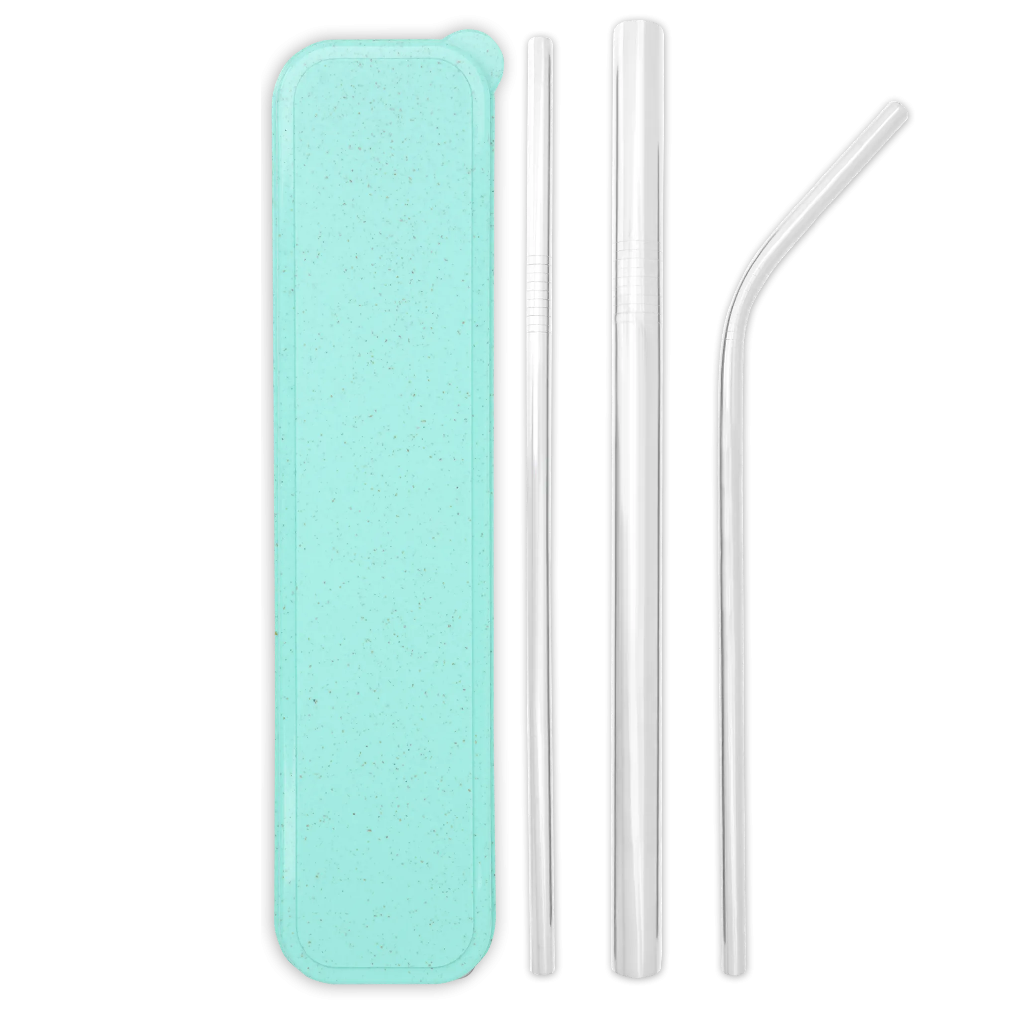 Triple Threat Stainless Steel Straws Box Set (Silver)