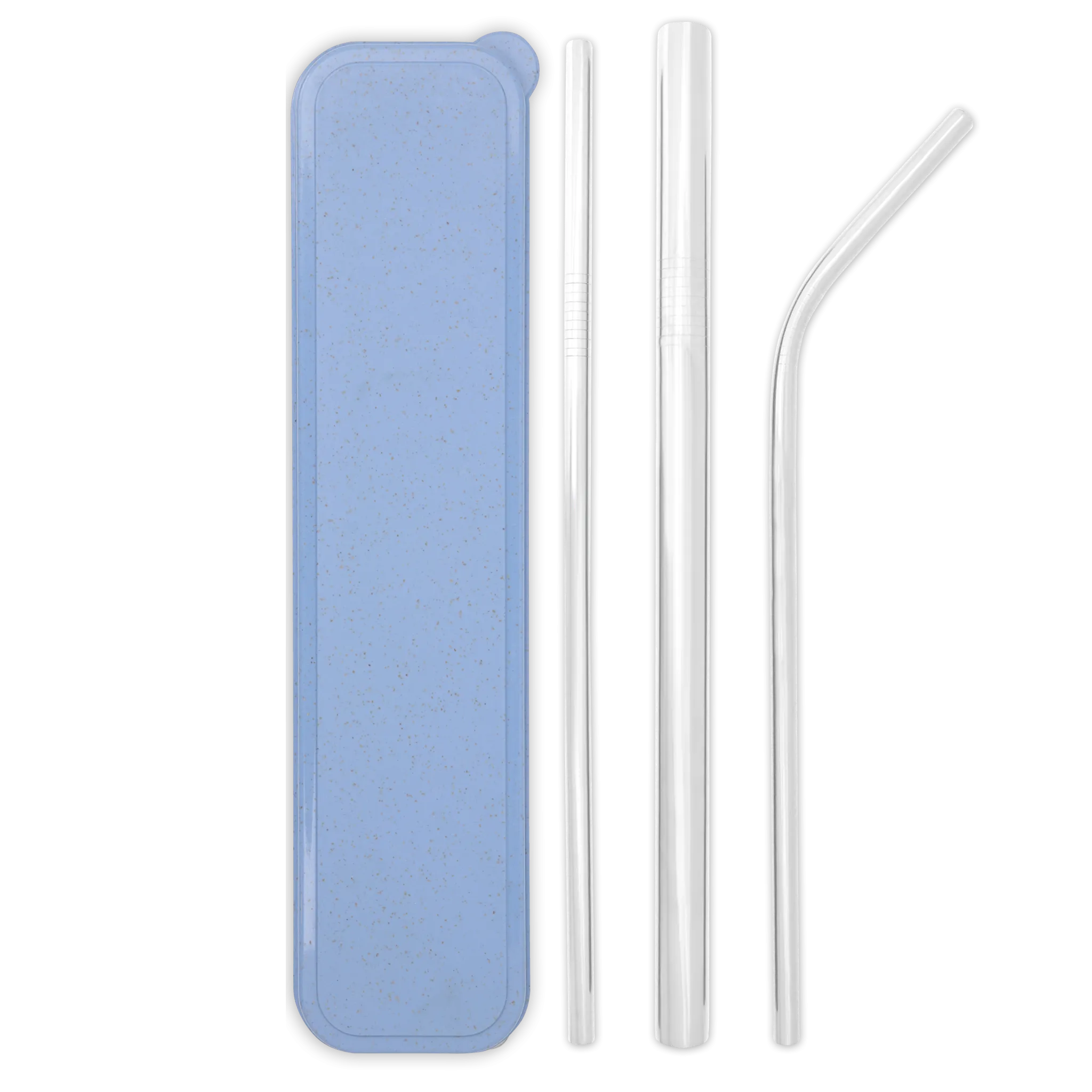 Triple Threat Stainless Steel Straws Box Set (Silver)