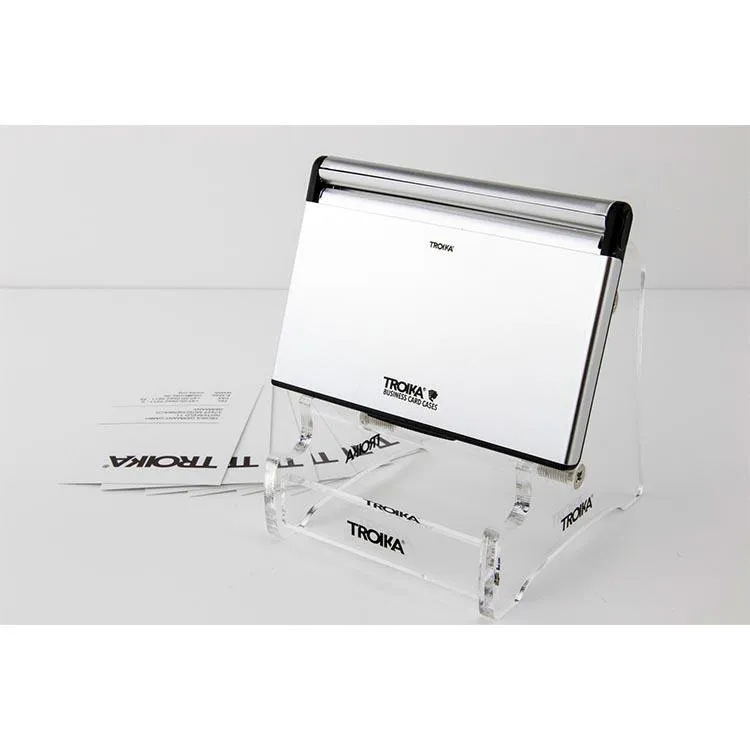 TROIKA Business Card Case with Hydrodynamic Opening Mechanism MR. SLOWHAND