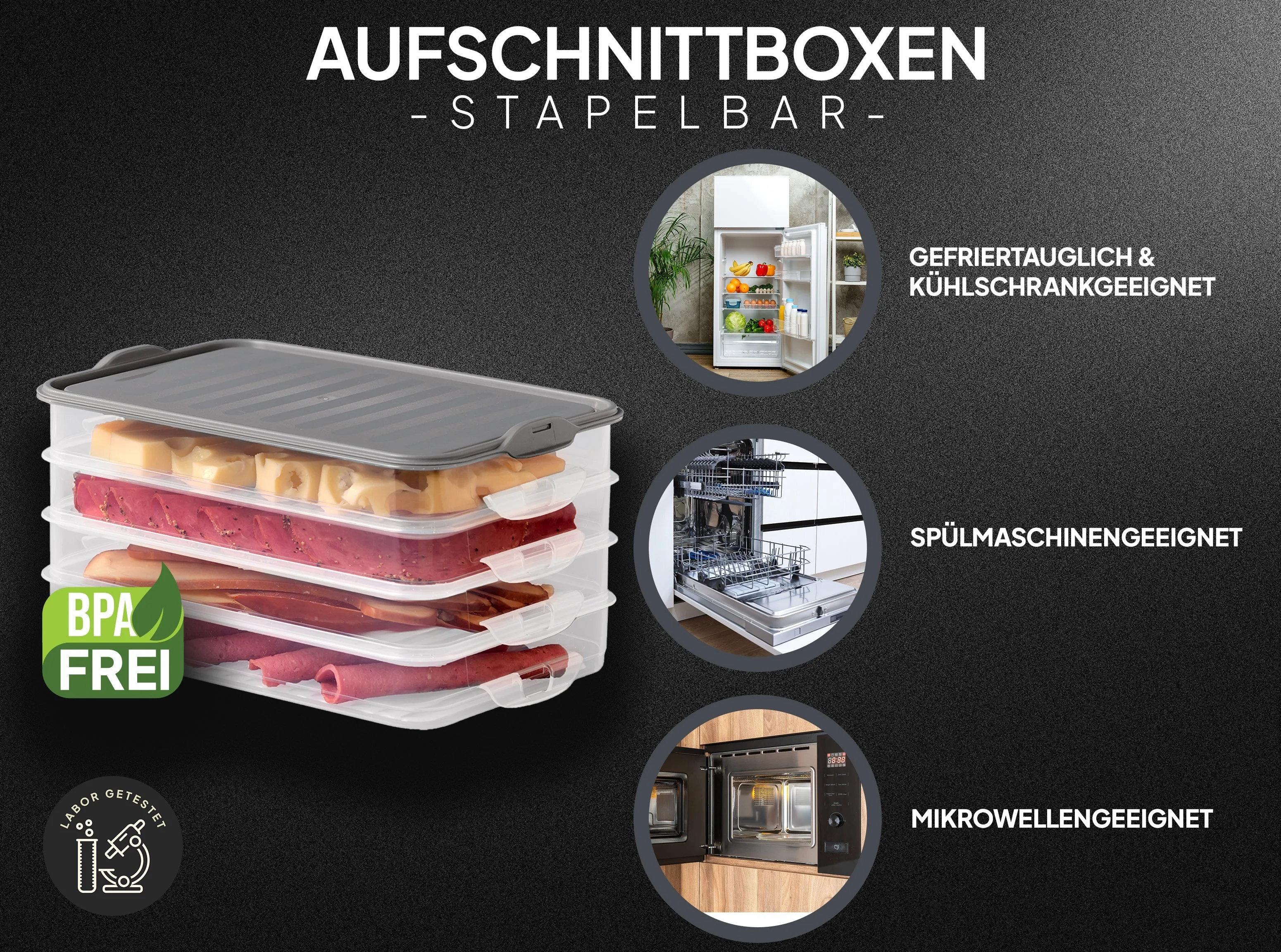 uandu Aufschnittboxen für Kühlschrank