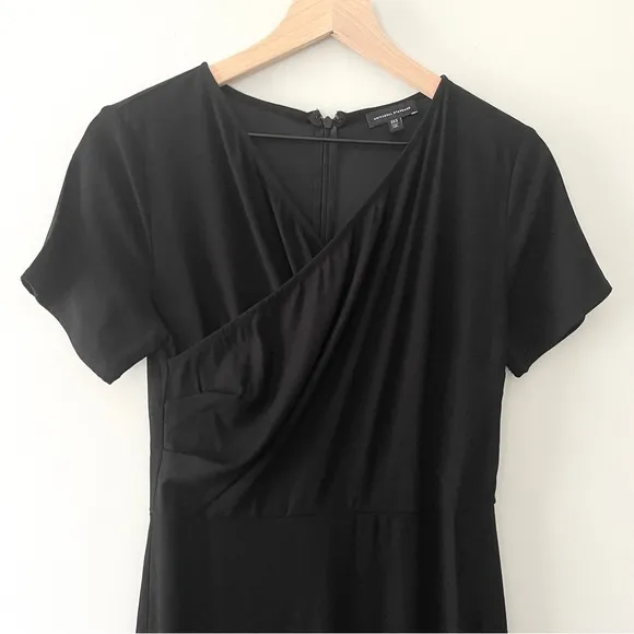 Universal Standard Mary Faux Wrap Dress Surplice Black 3XS = US 2-4