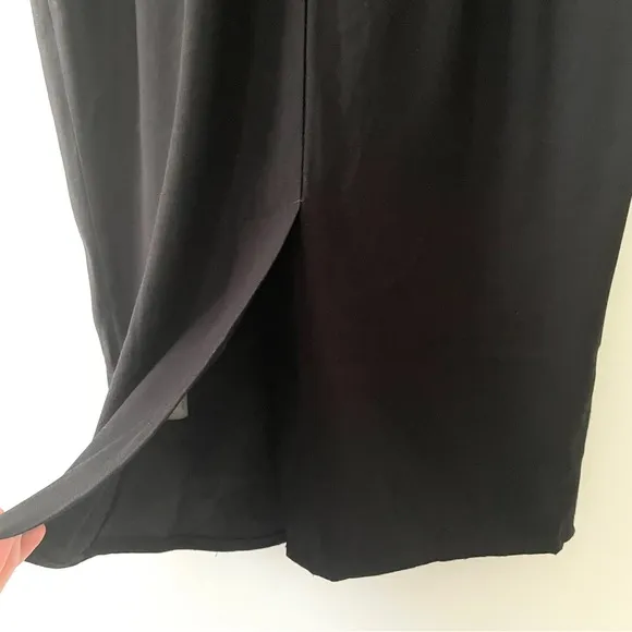 Universal Standard Mary Faux Wrap Dress Surplice Black 3XS = US 2-4
