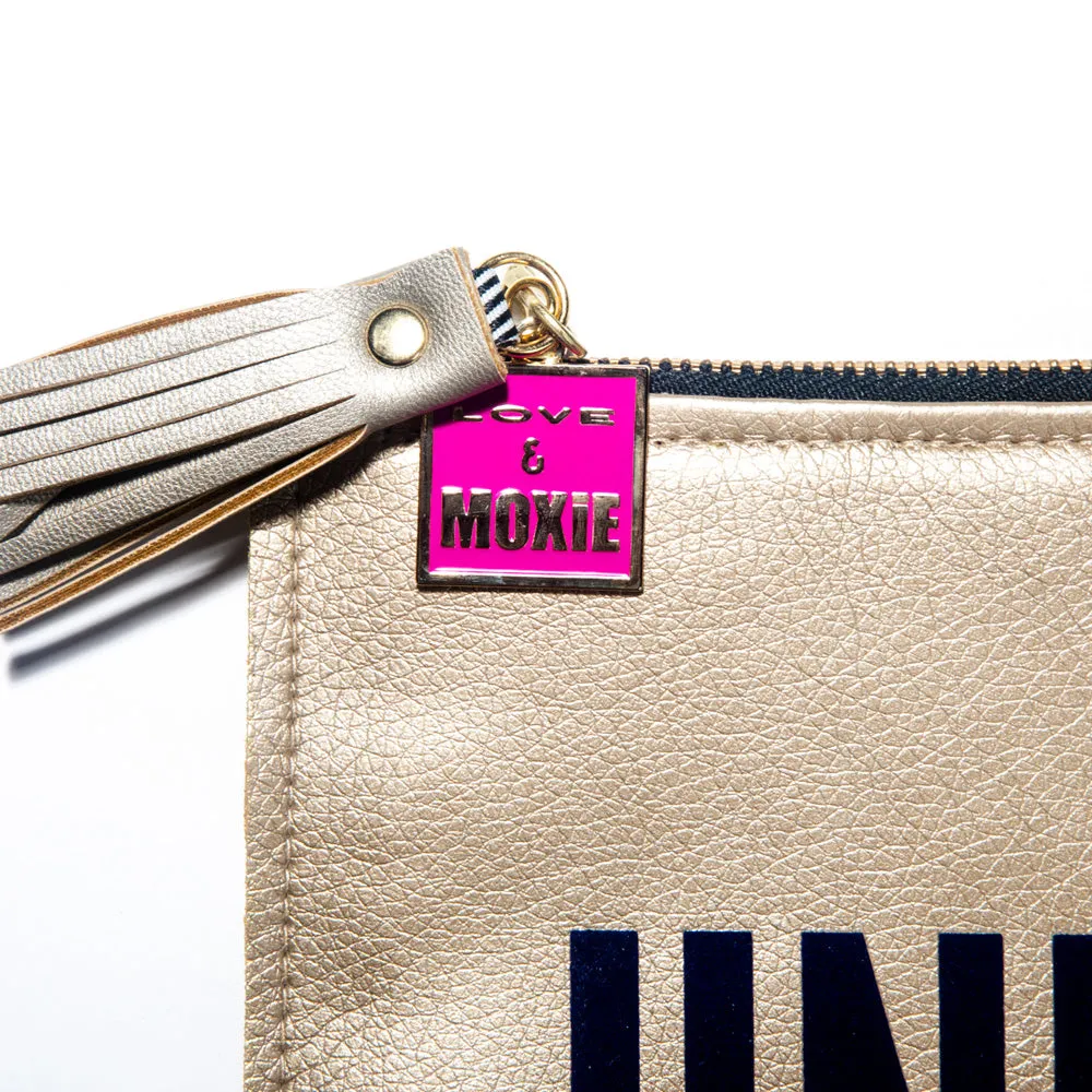 Unruly Heir Gold Clutch Bag