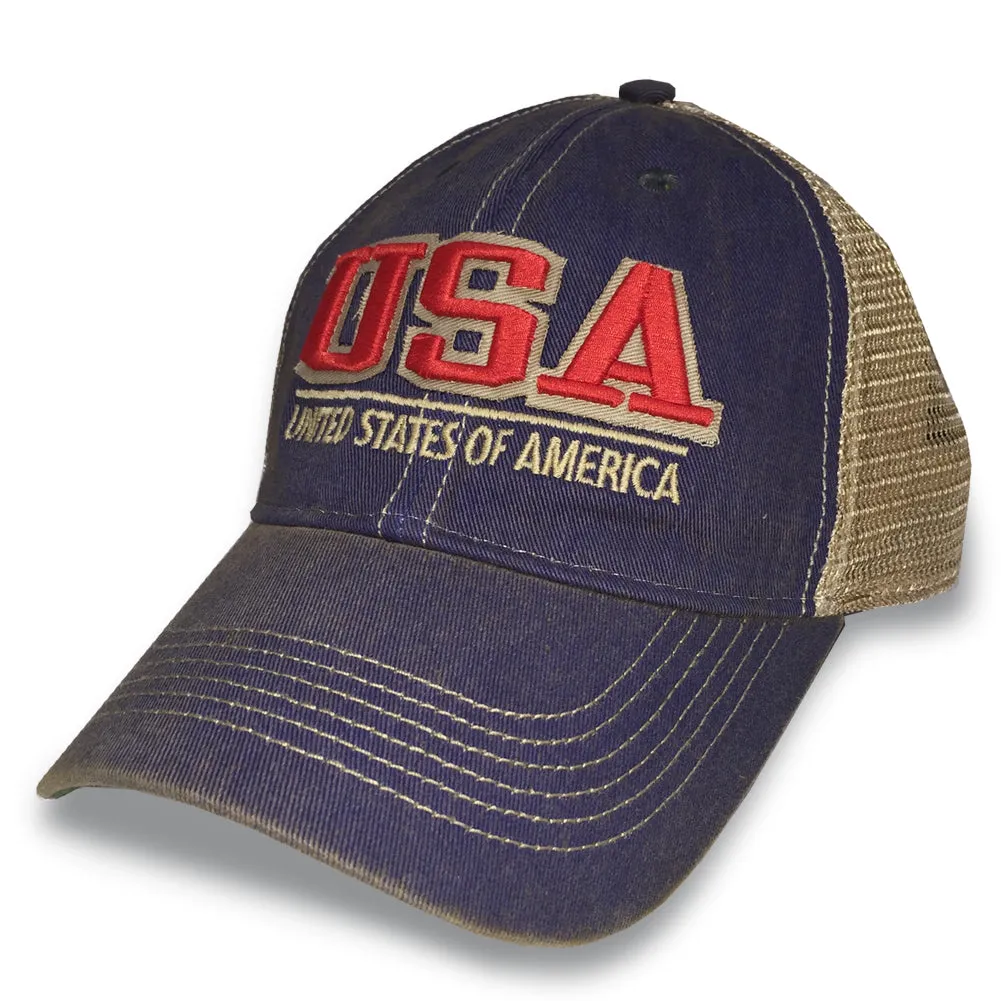 USA Old Favorite Trucker Hat (Blue)