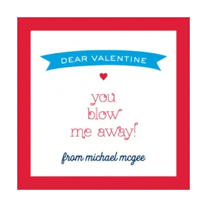 Valentine Sticker or Card // bubbles