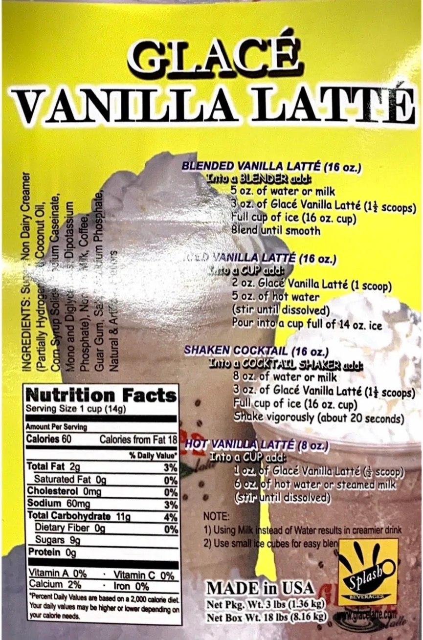 Vanilla Latte 4 in 1 Bubble Tea / Latte and Frappe Mix