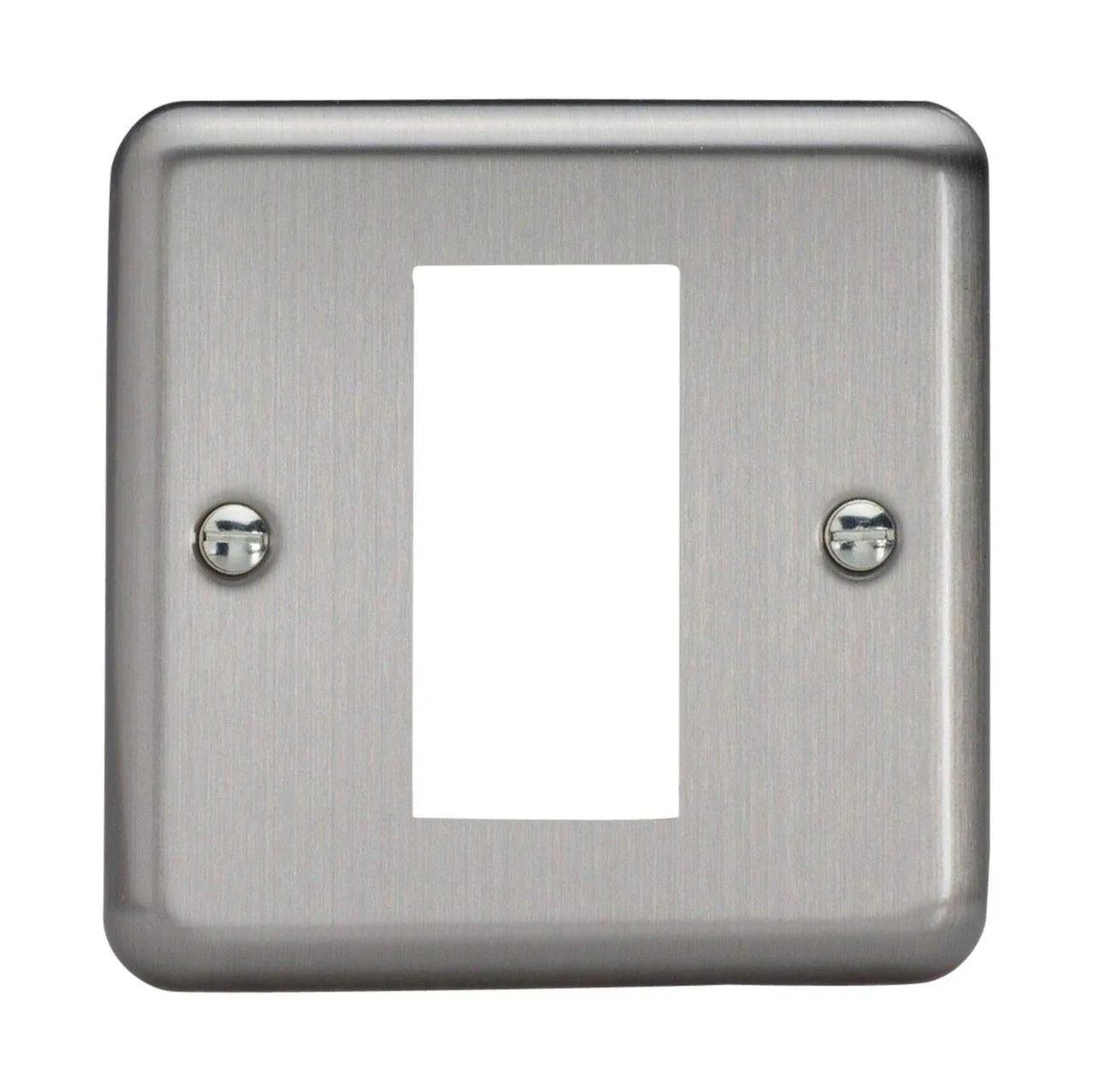 Varilight Data Grid Face Plate For 1 Data Module Width Matt Chrome XSG1
