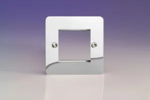 Varilight Data Grid Face Plate For 2 Data Module Widths Ultra Flat Mirror Chrome XFCG2