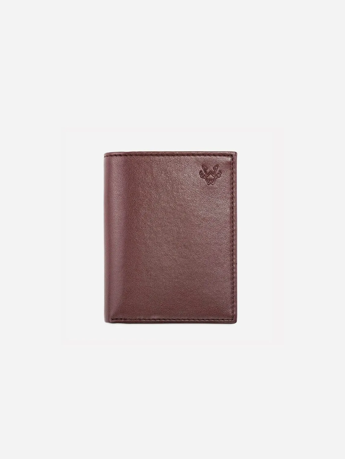 Vegan Leather RFID Protective Card Wallet with Notes Pocket | Chestnut