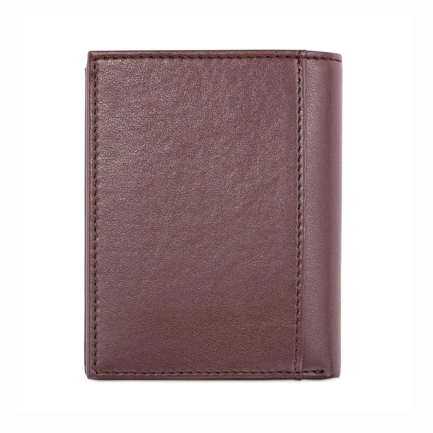 Vegan Leather RFID Protective Card Wallet with Notes Pocket | Chestnut